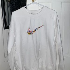 Custom embroidered nike sweatshirt